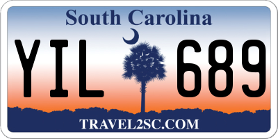 SC license plate YIL689