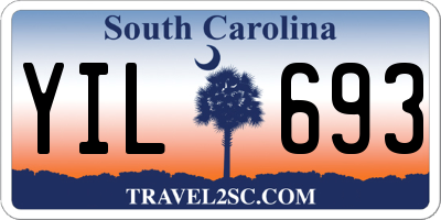 SC license plate YIL693