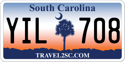 SC license plate YIL708