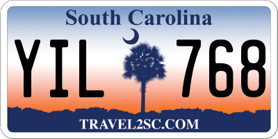 SC license plate YIL768