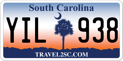SC license plate YIL938