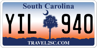SC license plate YIL940