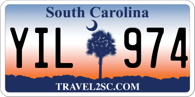 SC license plate YIL974