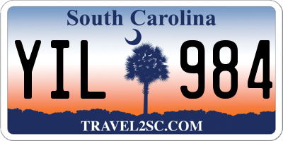 SC license plate YIL984
