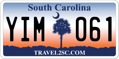 SC license plate YIM061