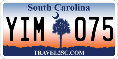 SC license plate YIM075