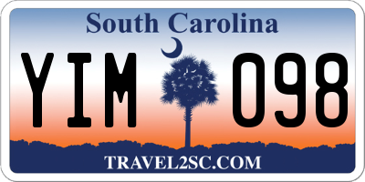 SC license plate YIM098