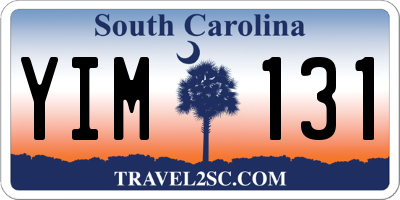 SC license plate YIM131