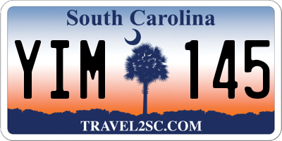SC license plate YIM145