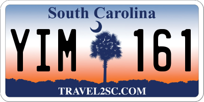 SC license plate YIM161