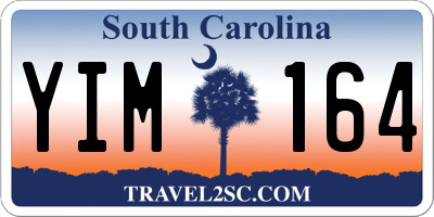 SC license plate YIM164