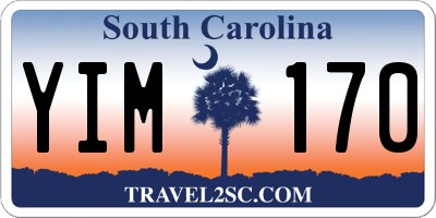 SC license plate YIM170