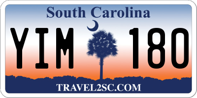 SC license plate YIM180
