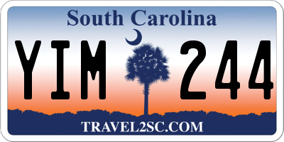 SC license plate YIM244