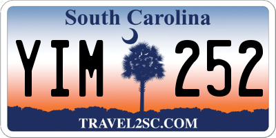 SC license plate YIM252