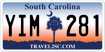SC license plate YIM281