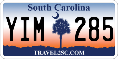 SC license plate YIM285