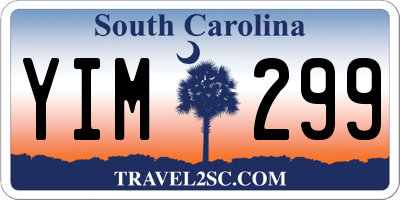 SC license plate YIM299