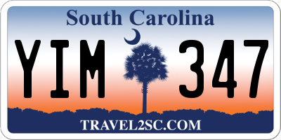 SC license plate YIM347