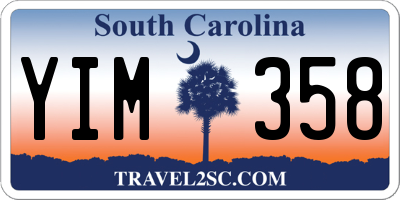SC license plate YIM358
