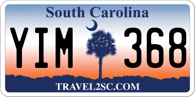 SC license plate YIM368
