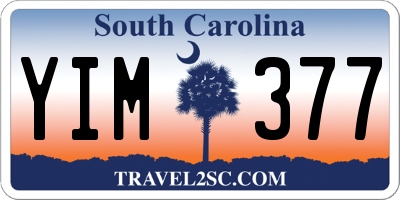 SC license plate YIM377