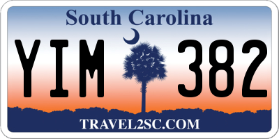 SC license plate YIM382