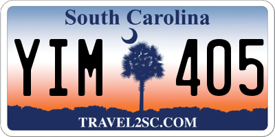 SC license plate YIM405