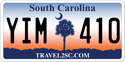 SC license plate YIM410