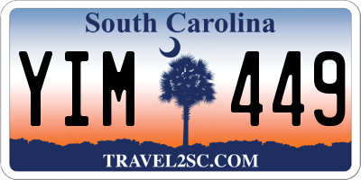 SC license plate YIM449
