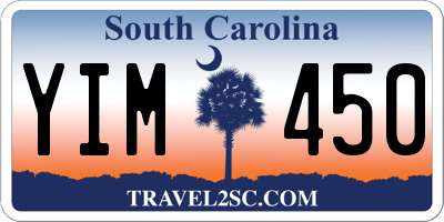 SC license plate YIM450