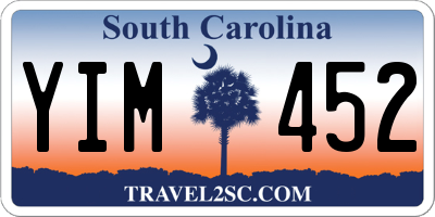 SC license plate YIM452