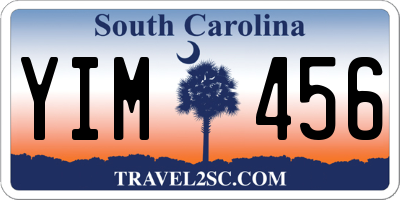 SC license plate YIM456