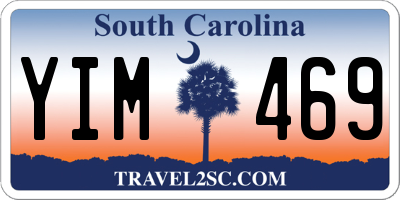 SC license plate YIM469