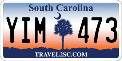 SC license plate YIM473