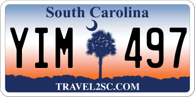 SC license plate YIM497