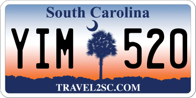 SC license plate YIM520