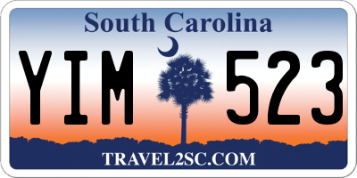 SC license plate YIM523