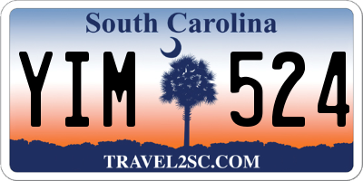 SC license plate YIM524