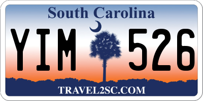 SC license plate YIM526