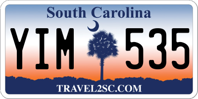 SC license plate YIM535