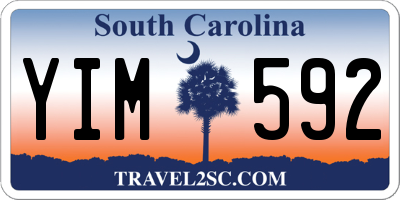 SC license plate YIM592