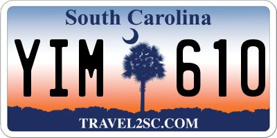 SC license plate YIM610