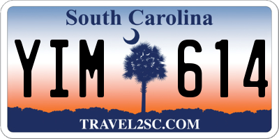 SC license plate YIM614