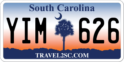 SC license plate YIM626