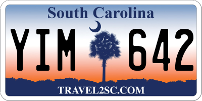 SC license plate YIM642