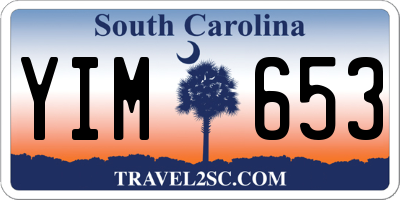 SC license plate YIM653