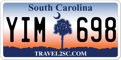 SC license plate YIM698