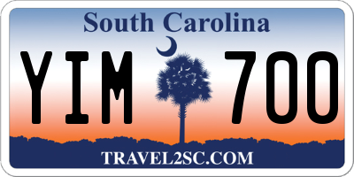 SC license plate YIM700