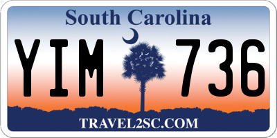 SC license plate YIM736